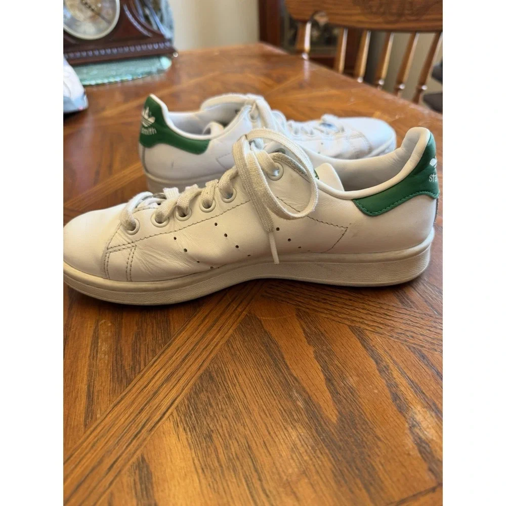 Adidas Stan Smith White Green Athletic Casual Size 6 1/2